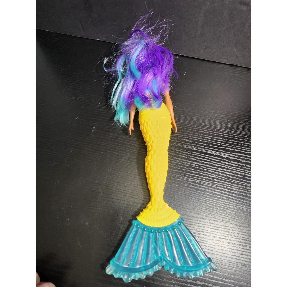 Barbie Mermaid Doll 2019 Purple Teal Hair Yellow Blue‎ Tail - Picture 5 of 7